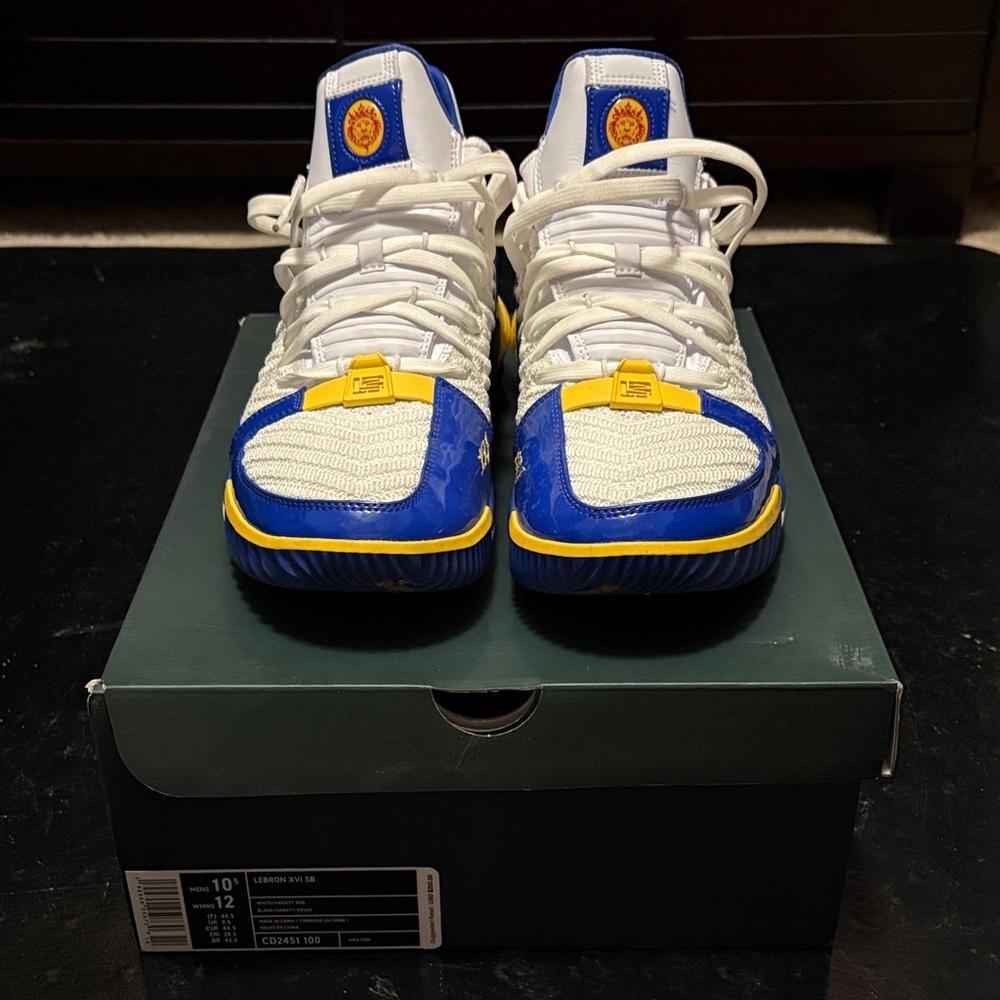 This is a Nike LeBron 16 "SuperBron" sneaker